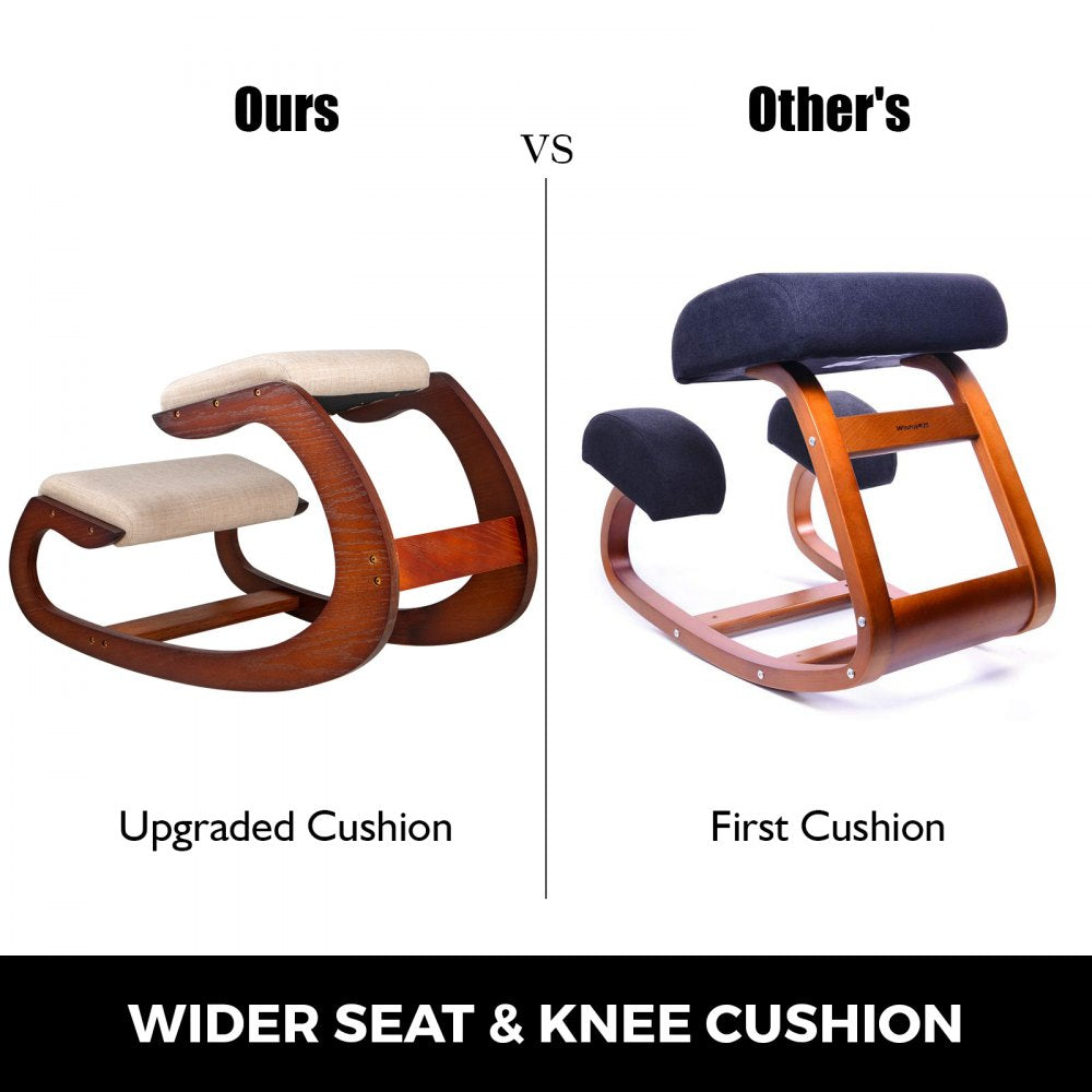 VEVOR Ergonomic Kneeling Chair 220LB Load Capacity