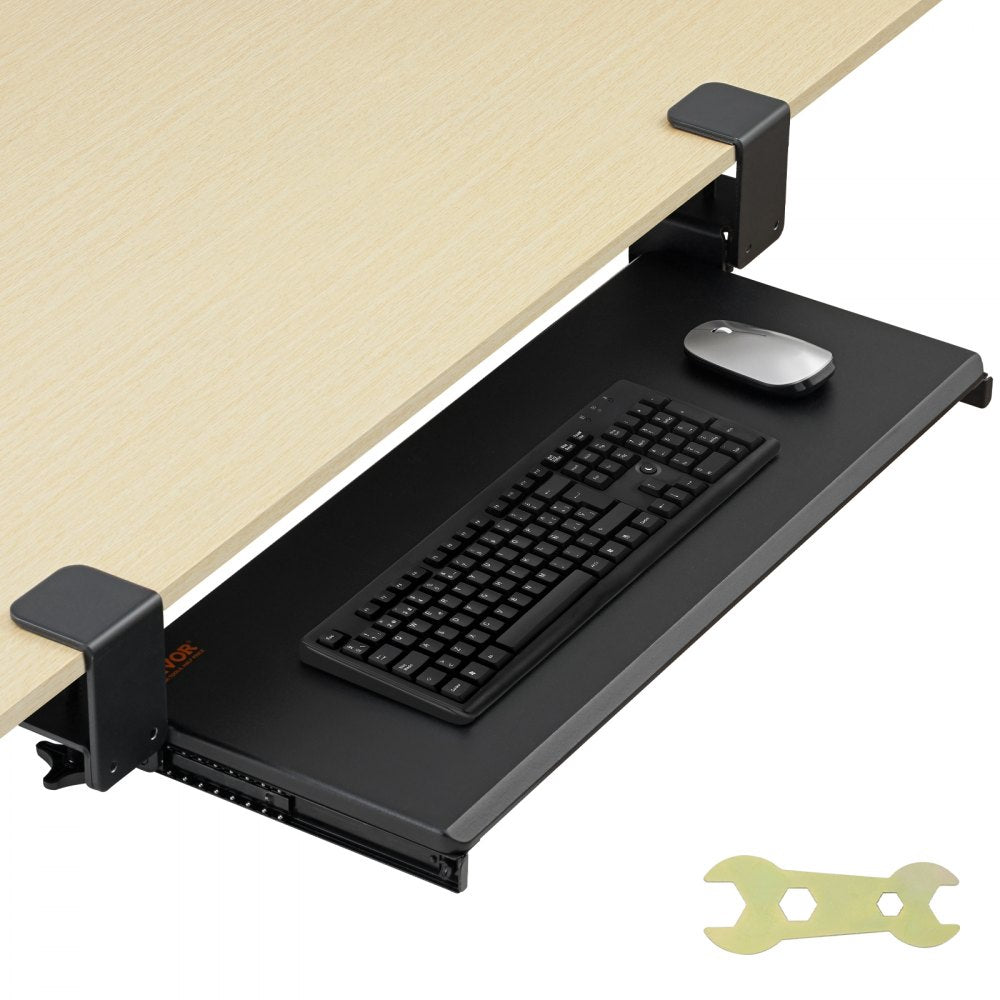 Clamp on Keyboard Tray Under Desk, Desk Keyboard Tray