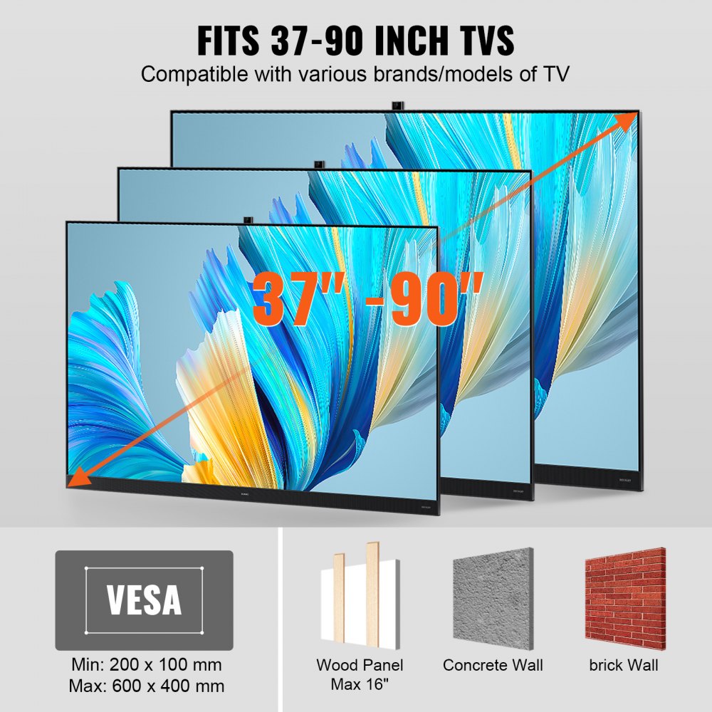 Full Motion TV Mount Fits