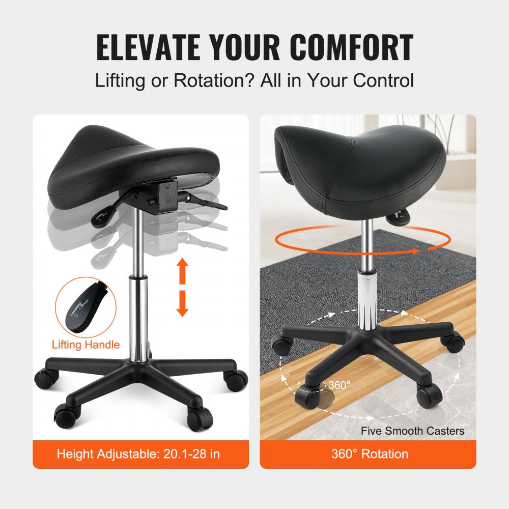 Saddle Stool with Wheels