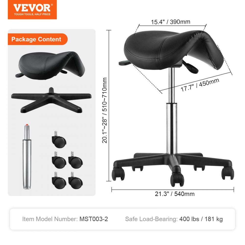 Saddle Stool with Wheels