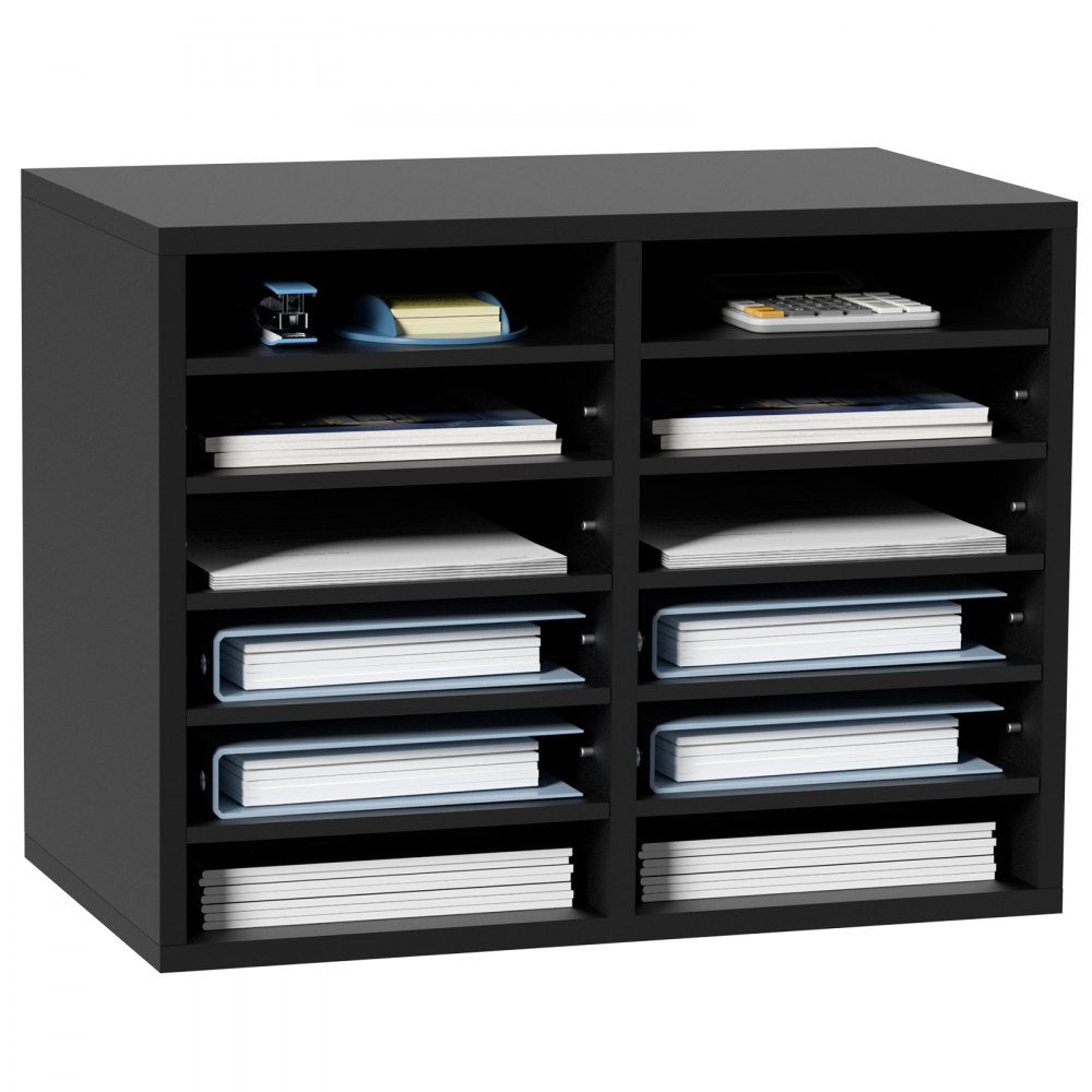 Literature Organizers, 5 Compartments Office Mailbox with Adjustable Shelves