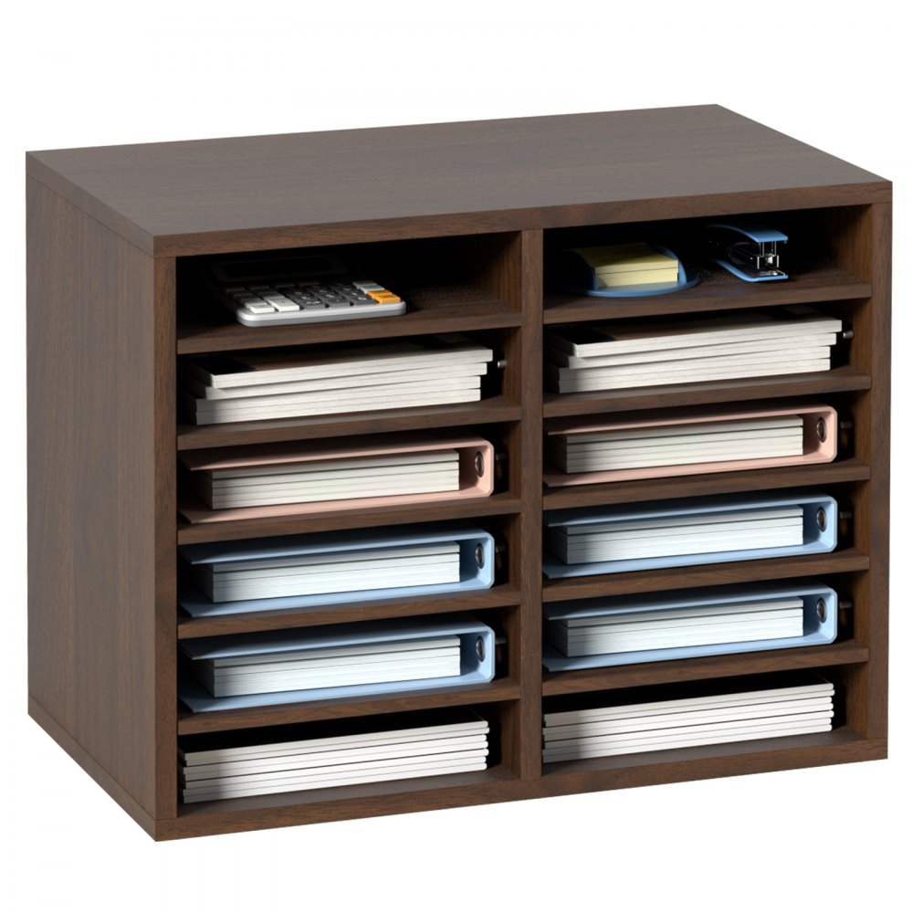 Literature Organizers, 5 Compartments Office Mailbox with Adjustable Shelves