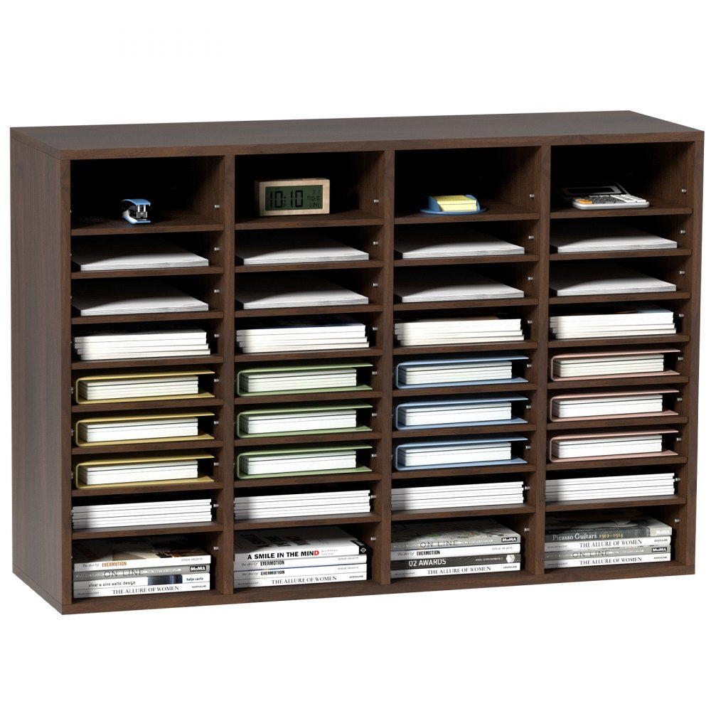 Literature Organizers, 5 Compartments Office Mailbox with Adjustable Shelves