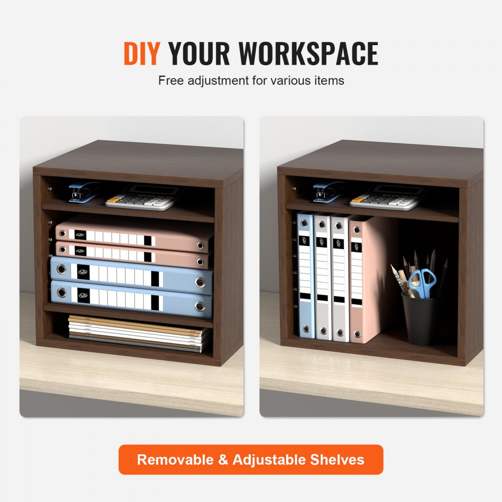 Literature Organizers, 5 Compartments Office Mailbox with Adjustable Shelves