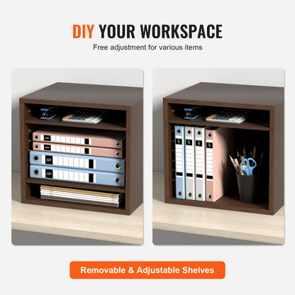 Literature Organizers, 5 Compartments Office Mailbox with Adjustable Shelves