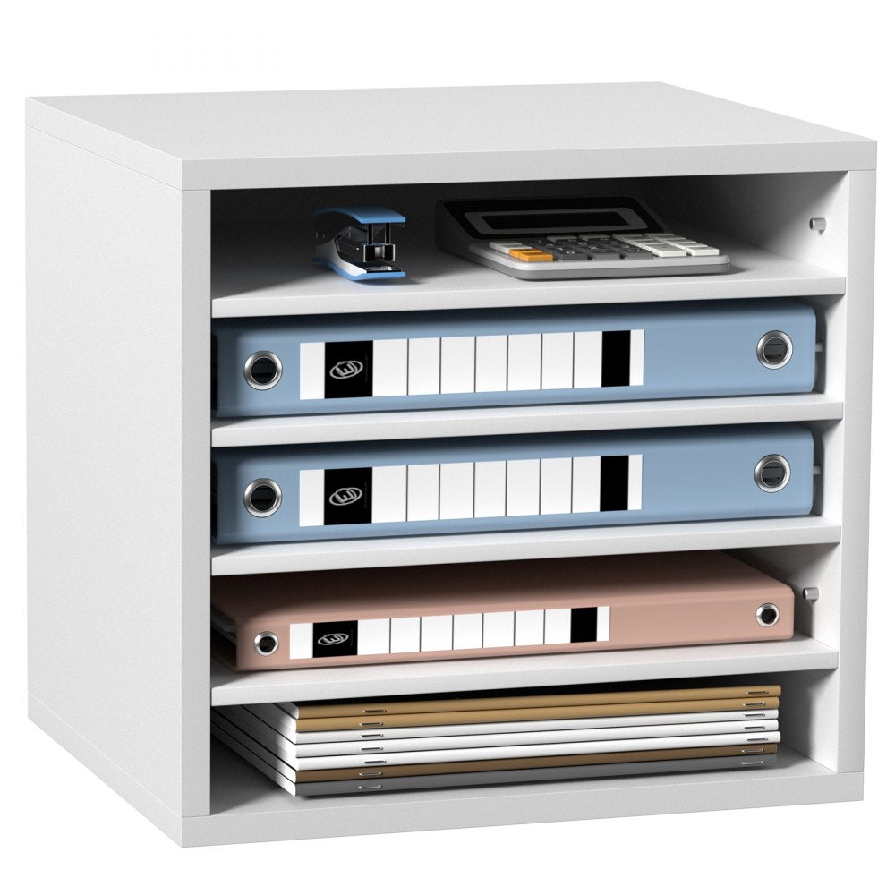 Literature Organizers, 5 Compartments Office Mailbox with Adjustable Shelves