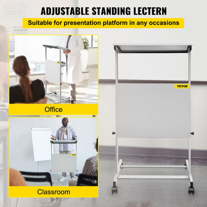 Standing Lectern, Height Adjustment Portable Pulpit