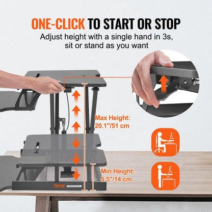 Standing Desk Converter, Two-Tier Stand up Desk Riser