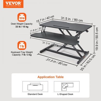 Standing Desk Converter, Two-Tier Stand up Desk Riser